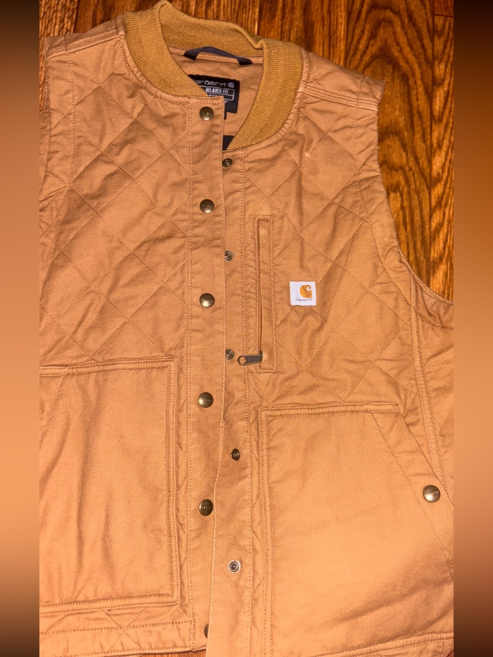 Carhartt Women's Rugged Flex Relaxed Fit Canvas Insulated Rib Collar Vest